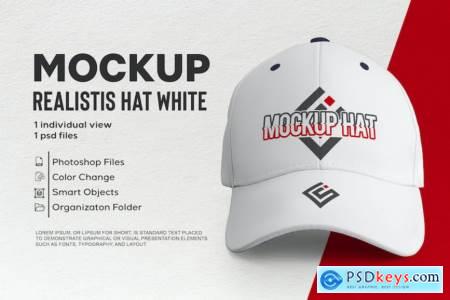 Hat White Mockup