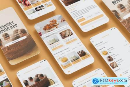 Cake E-commerce, Muffin Store & Bakery Shop App UI