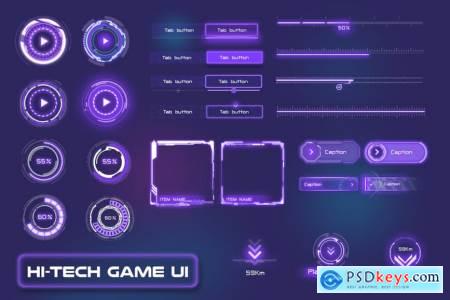 Sci-Fi HUD Game UI Elements Pack