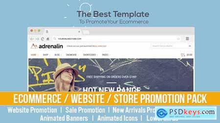 Ecommerce Website Store Promotion pack 21319259