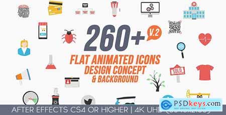 Flat animated icons backgrounds design concepts 17807841