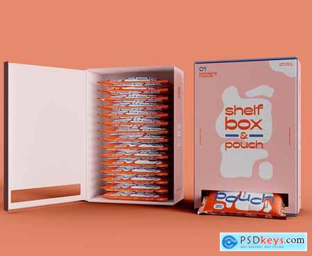 Shelf Box Packaging Mockup X3Q749T