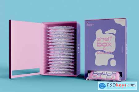 Shelf Box Packaging Mockup X3Q749T