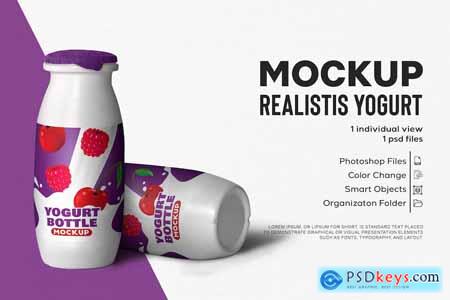 Yogurt Bottle Mockup