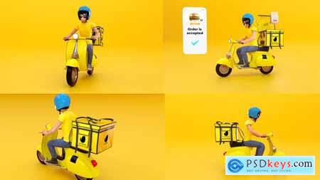 Delivery Service Food Scooter 38915525