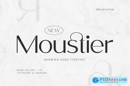 Moustier - A Modified Sans Typeface