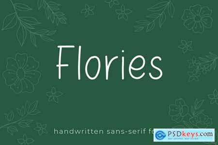 Flories - Handwritten sans-serif font