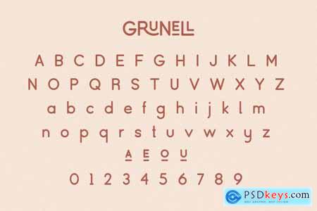 Grunell - Rounded Font with 26 Ligatures