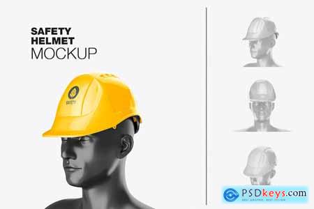 Construction Helmet with Manikin Mockup