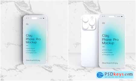 Clay Minimal iphone 14 pro Max Screen Mockup Set