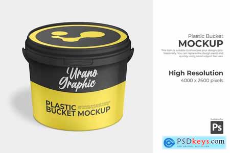 PSD Plastic Bucket Mockup