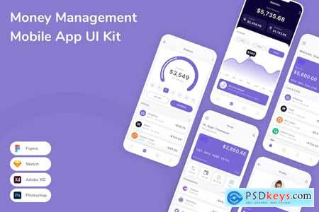 Money Management Mobile App UI Kit