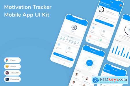 Motivation Tracker Mobile App UI Kit