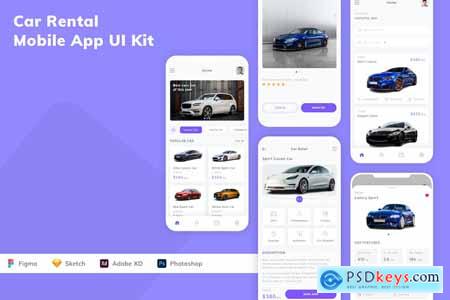 Car Rental Mobile App UI Kit SMABU69