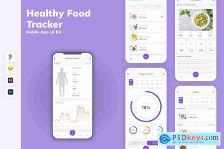 Healthy Food & Tracker Mobile App UI Kit