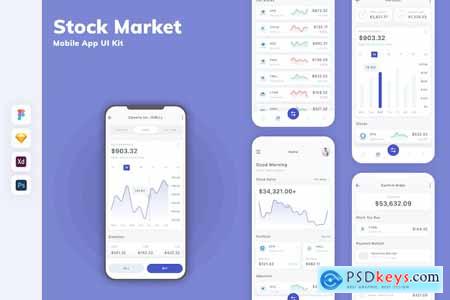 Stock Market Mobile App UI Kit