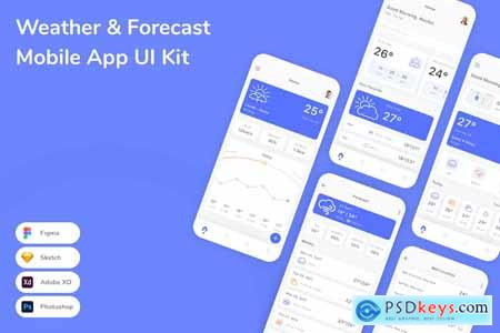 Weather & Forecast Mobile App UI Kit