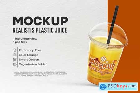 Plastic Juice Cup Mock-Up
