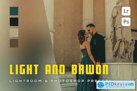 6 Light and Brown Lightroom and Photoshop Presets