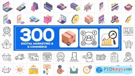 300 Icons Pack - Digital Marketing 46335430