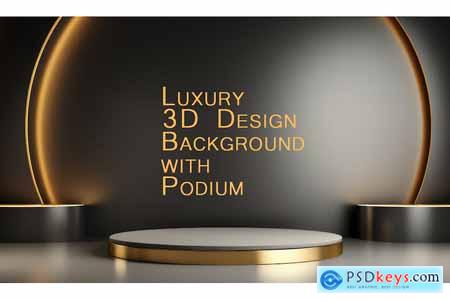 Luxury 3D Design Background with Podium F55HUJR