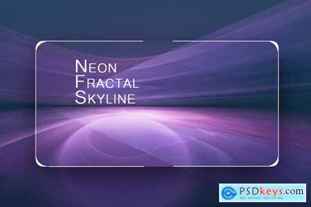Neon Fractal Skyline
