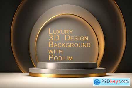 Luxury 3D Design Background with Podium ZTKXPQA