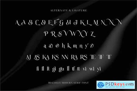 Hugian ligature serif font