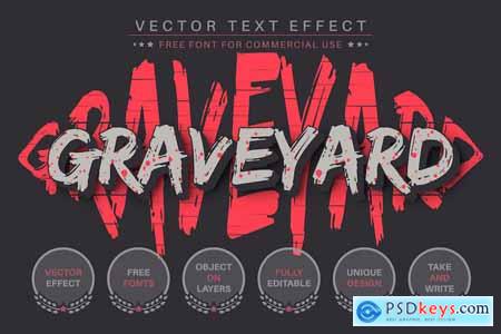 Graveyard - Editable Text Effect, Font Style