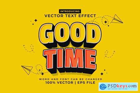 Good Time Vector Editable Text Effect