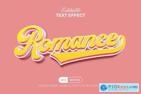Romance Text Effect 3D Style