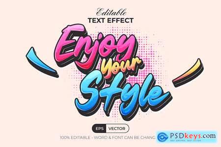 Colorful Text Effect Sticker Style