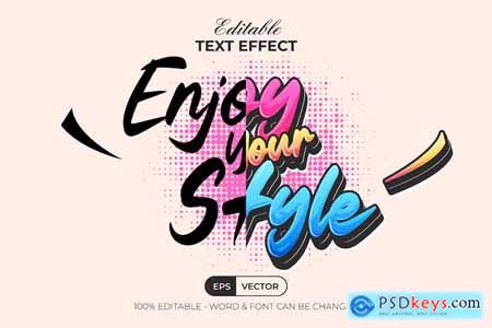 Colorful Text Effect Sticker Style