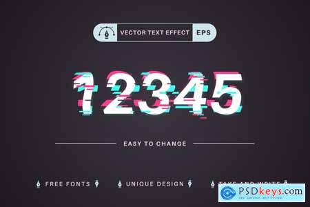 Simple Glitch - Editable Text Effect, Font Style