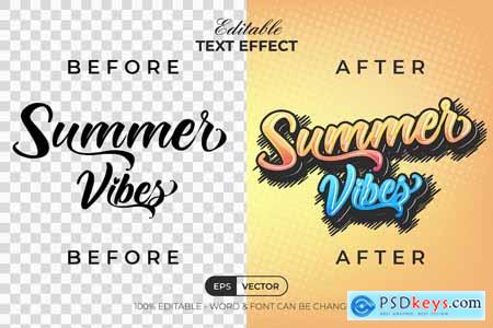 Summer Vibes Text Effect Scribble Style