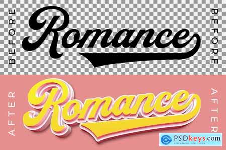 Romance Text Effect 3D Style