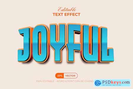 Joyful Text Effect 3D Style