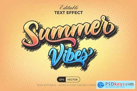 Summer Vibes Text Effect Scribble Style