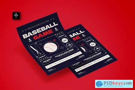 Blue Baseball Game Flyer 003