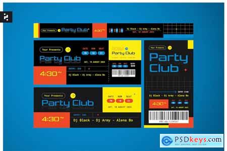 Modern Party Club Ticket