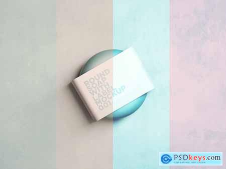 Round Soap With Label Mockup 001