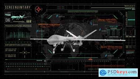 HUD700 Screen Military DRONE 46381776