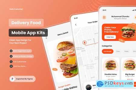 Delivery Food - Mobile App UI Kits
