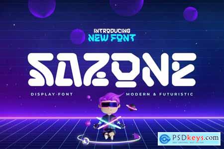 SAZONE  Futuristic Font