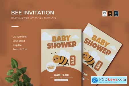 Bee - Baby Shower Invitation