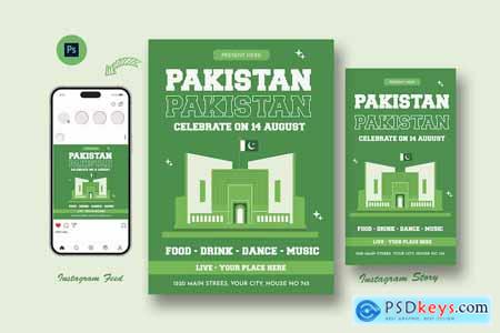 August Day Of Pakistan Flyer Template
