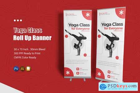 Yoga Class Everyone Roll Up Banner