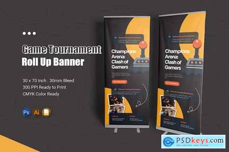 Game Tournament Roll Up Banner