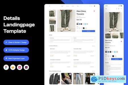 Details Landing Page Template
