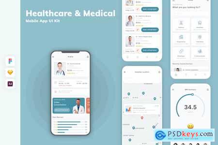 Healthcare & Medical Mobile App UI Kit